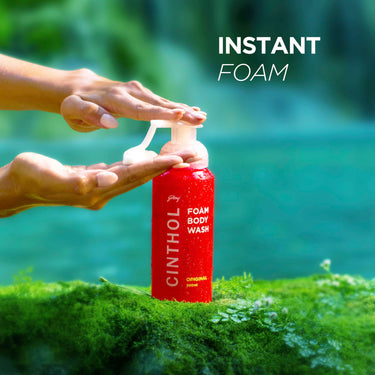 Cinthol Original Foam Body Wash - Combi Pack (600ml) | 1 Bottle & 2 Refill | Unique Foam Formula for Moisturized & Irresistibly Soft Skin | Suitable for All Skin Types
